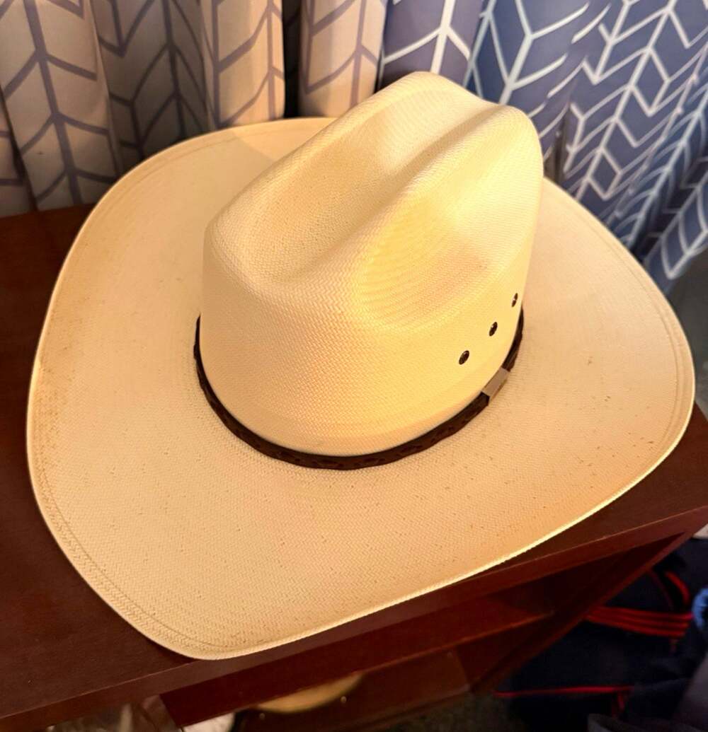 Resistol Ty Murray 10X Shantung Panama Straw Cowboy Hat 7 1/8 Long Oval USA